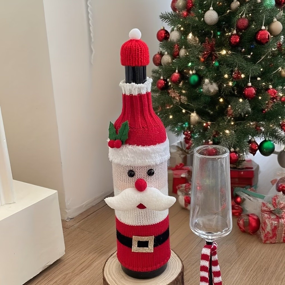 Knitted Wine Bottle Cover Elk  - Wine Beer Hat recension och pris